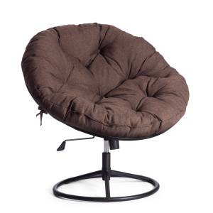 Кресло CLOUDE HOME рогожка/металл, 97х98х90-96см, коричневый, 3М7-147 коричневый рогожка/металл