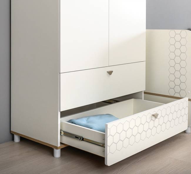 Два детских шкафа для одежды Эйп цвет белый/дуб белый Два детских шкафа для одежды Эйп цвет белый/дуб белый