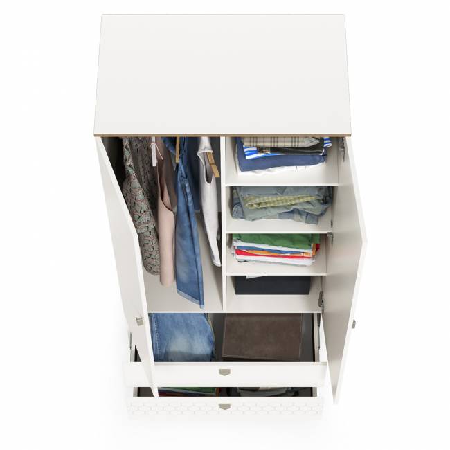 Шкаф для одежды Эйп 13.334 цвет белый/дуб белый