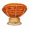 Кресло-качалка PAPASAN/ПАПАСАН w 23/01 B /с подушкой/ 115х78х104 см, Honey (мед), ткань Оранжевый, С 23 Honey (мед)