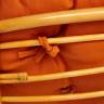 Кресло-качалка PAPASAN/ПАПАСАН w 23/01 B /с подушкой/ 115х78х104 см, Honey (мед), ткань Оранжевый, С 23 Honey (мед)