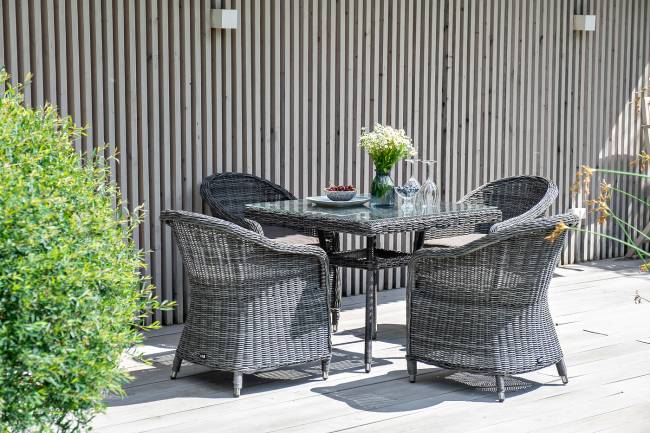 "Айриш" стол плетеный из искусственного ротанга, цвет графит "Айриш" стол плетеный из искусственного ротанга, цвет графит