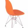 Стул Eames оранжевый, опора металл