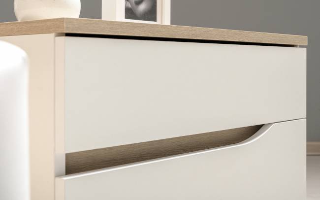 Мебель для спальни Муссон № 15 кровать на 1600 цвет белый/дуб эндгрейн элегантный, ортопед Мебель для спальни Муссон № 15 кровать на 1600 цвет белый/дуб эндгрейн элегантный, ортопед