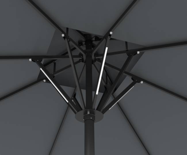 Зонт профессиональный 4х4 м Atlantic Solar антрацит, бежевый 4000х4000 мм