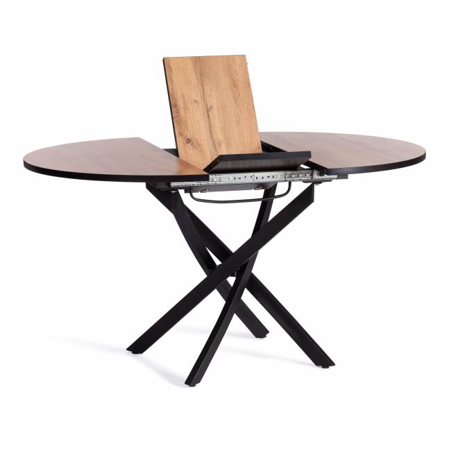 Стол MANZANA ЛДСП/HPL/металл, 100 х 100+30 х 75 см, Дуб Вотан/чёрный Дуб Вотан/чёрный ЛДСП/HPL/металл Стол MANZANA ЛДСП/HPL/металл, 100 х 100+30 х 75 см, Дуб Вотан/чёрный Дуб Вотан/чёрный ЛДСП/HPL/металл