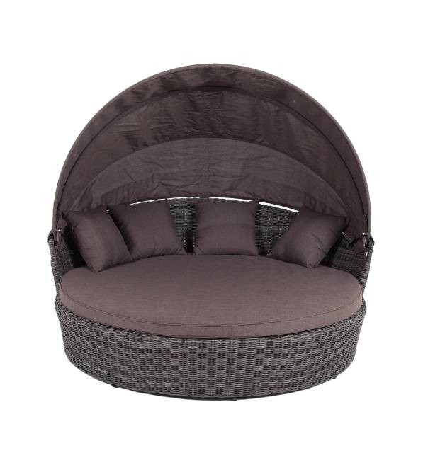 "Стильяно" плетеная кровать круглая, цвет графит "Стильяно" плетеная кровать круглая, цвет графит