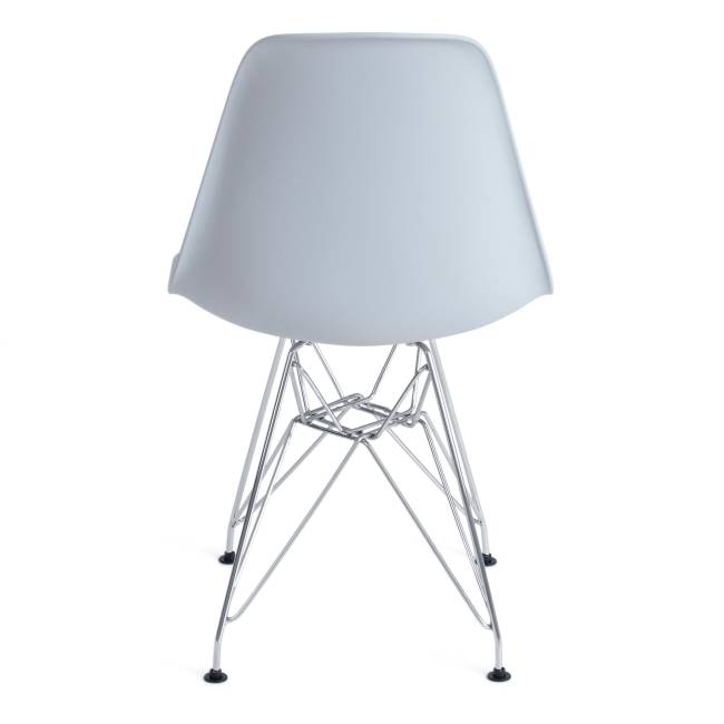 Стул CINDY IRON CHAIR (EAMES) (mod. 002) металл, пластик, 51x46x82,5, серый (Комплект из 4 шт.) серый металл, пластик