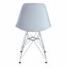 Стул CINDY IRON CHAIR (EAMES) (mod. 002) металл, пластик, 51x46x82,5, серый (Комплект из 4 шт.) серый металл, пластик