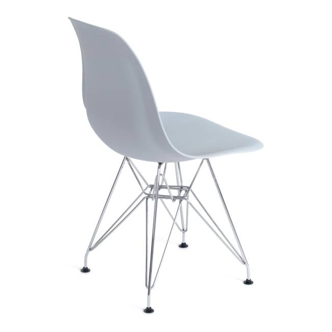 Стул CINDY IRON CHAIR (EAMES) (mod. 002) металл, пластик, 51x46x82,5, серый (Комплект из 4 шт.) серый металл, пластик