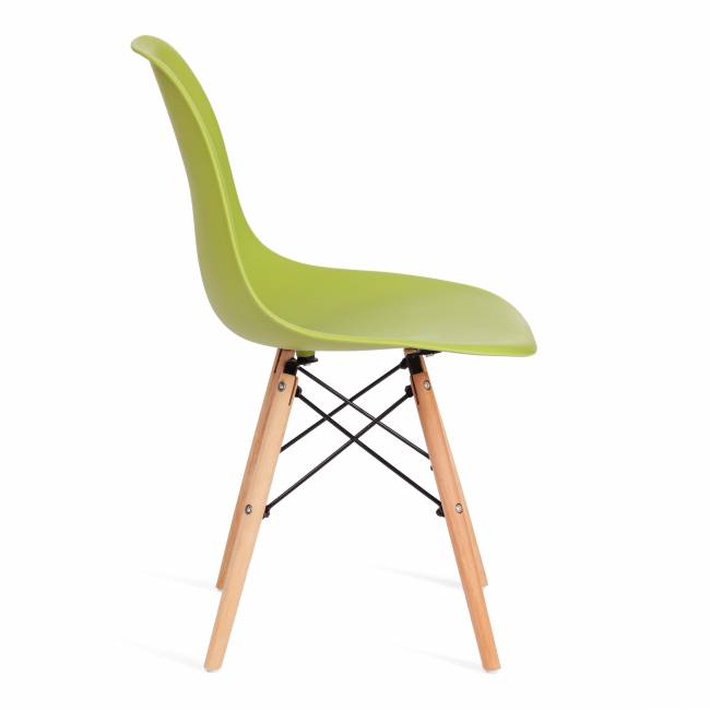 Стул CINDY (EAMES) (mod. 001) / 1 шт. в упаковке дерево бук/металл/сиденье пластик, 51x46x82.5см, оливковый 66012 Стул CINDY (EAMES) (mod. 001) / 1 шт. в упаковке дерево бук/металл/сиденье пластик, 51x46x82.5см, оливковый 66012