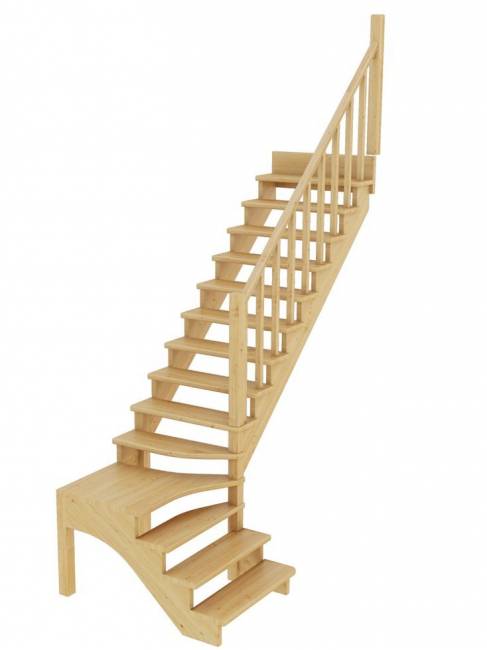 Деревянная лестница К-031м/1 Деревянная лестница К-031м/1