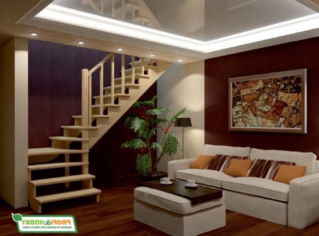 Деревянная лестница К-031м/1 Деревянная лестница К-031м/1