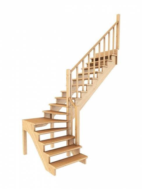 Деревянная лестница К-031м/4 Деревянная лестница К-031м/4