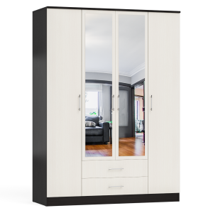 Шкаф 4-х створчатый Фиеста цвет венге/дуб лоредо