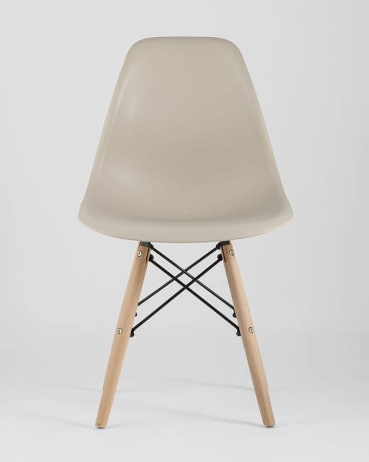 Стул Eames Style DSW бежевый x4 (разборный каркас)