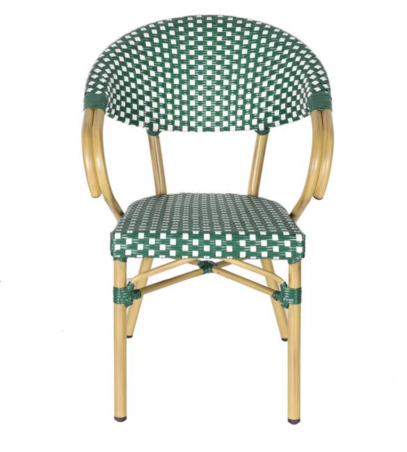 "Грас" плетеный стул из искусственного ротанга, цвет зеленый "Грас" плетеный стул из искусственного ротанга, цвет зеленый