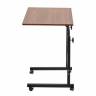 Стол многофункциональный на колесах, 60x40 см, «РОЛЛ», 2 ножки, регул.высота, мдф, металл, тёмн. дерево, черный Стол многофункциональный на колесах, 60x40 см, «РОЛЛ», 2 ножки, регул.высота, мдф, металл, тёмн. дерево, черный