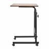 Стол многофункциональный на колесах, 60x40 см, «РОЛЛ», 2 ножки, регул.высота, мдф, металл, тёмн. дерево, черный Стол многофункциональный на колесах, 60x40 см, «РОЛЛ», 2 ножки, регул.высота, мдф, металл, тёмн. дерево, черный