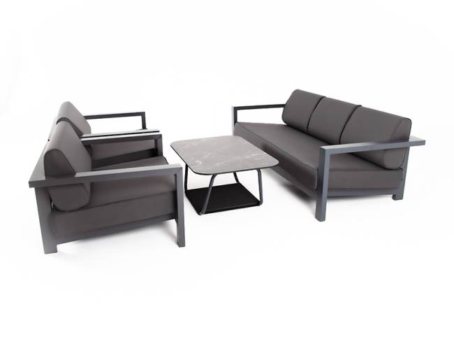 "Гранада" лаунж-зона из алюминия со столиком из HPL "Гранада" лаунж-зона из алюминия со столиком из HPL