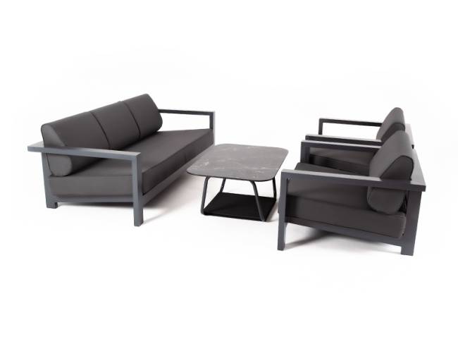 "Гранада" лаунж-зона из алюминия со столиком из HPL "Гранада" лаунж-зона из алюминия со столиком из HPL