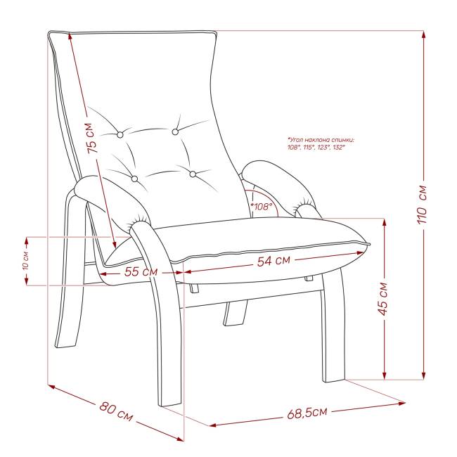 Кресло-трансформер Leset Левада Венге текстура V18 бежевый