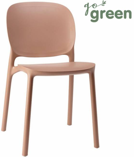 Стул пластиковый Hug Go Green карамельный 470х540х800 мм