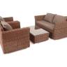 "Капучино Сингл" лаунж-зона из искусственного ротанга, цвет коричневый