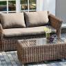 "Капучино Сингл" лаунж-зона из искусственного ротанга, цвет коричневый