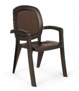 Кресло GAMMA кофе, вставка TRAMA CAFFE