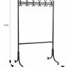 Вешалка напольная на колесах М 11 металлик