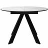 Стол DikLine SKC90 d900 Керамика Белый мрамор/подстолье черное/опоры черные Стол DikLine SKC90 d900 Керамика Белый мрамор/подстолье черное/опоры черные