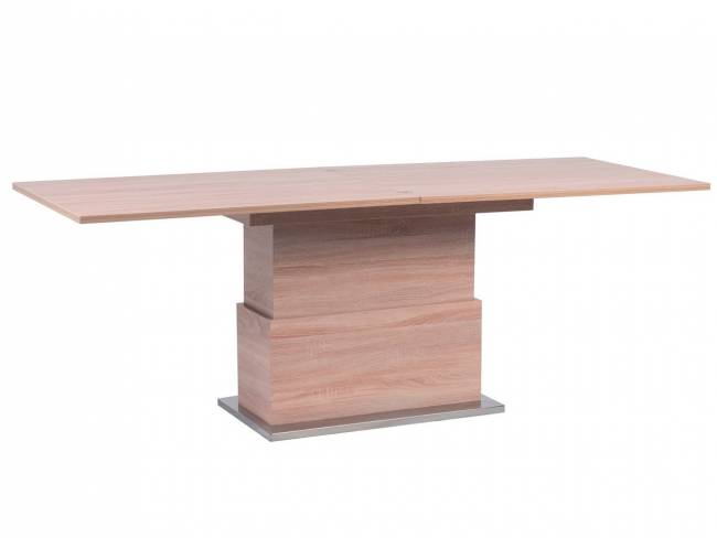 Стол-трансформер Левмар Slide D89/S95 сонома/ опоры сатинированная сталь