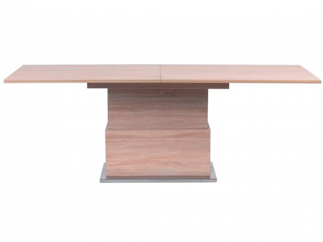 Стол-трансформер Левмар Slide D89/S95 сонома/ опоры сатинированная сталь