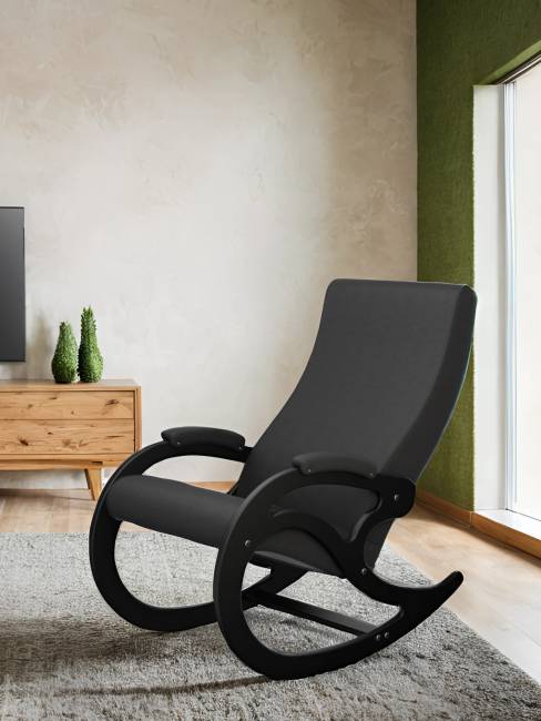 Кресло-качалка Каула М экокожа Дунди 109, каркас венге