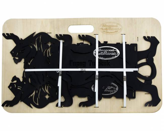 Мангал разборный "Львы", сталь AISI304, 3мм Мангал разборный "Львы", сталь AISI304, 3мм