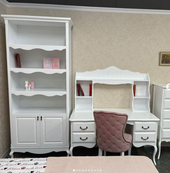 Стеллаж Малонн Ави с дверцами Белый