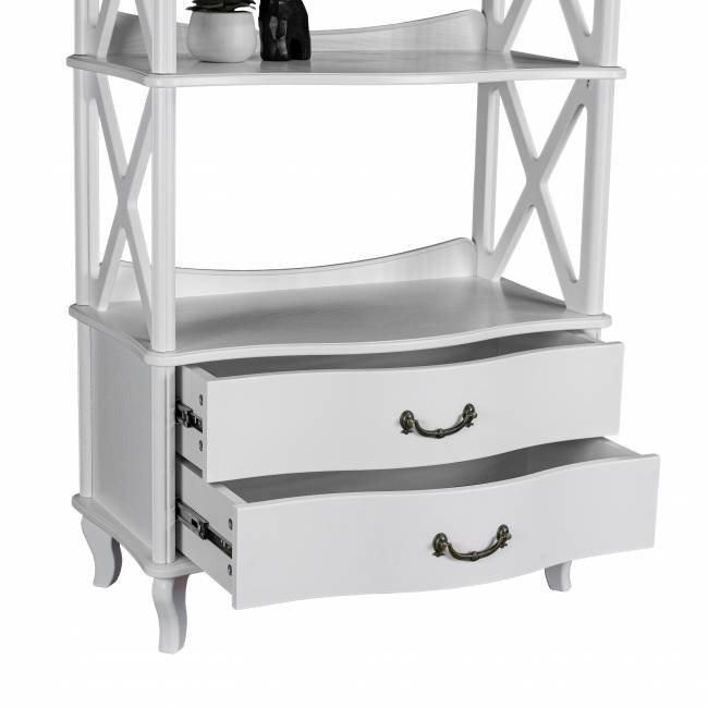 Этажерка Джульетта-4 широкая, молочный дуб Л Этажерка Джульетта-4 широкая, молочный дуб Л