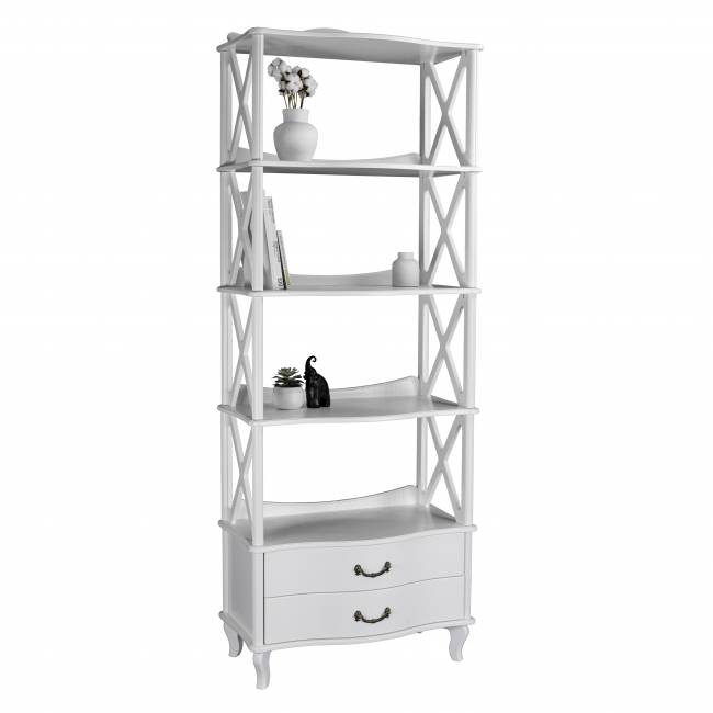 Этажерка Джульетта-4 широкая, молочный дуб Л Этажерка Джульетта-4 широкая, молочный дуб Л