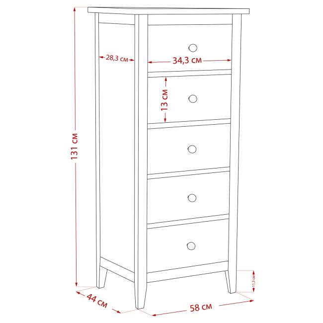 Leset Комод "Мира-5" (Комод 05) Чёрный Leset Комод "Мира-5" (Комод 05) Чёрный