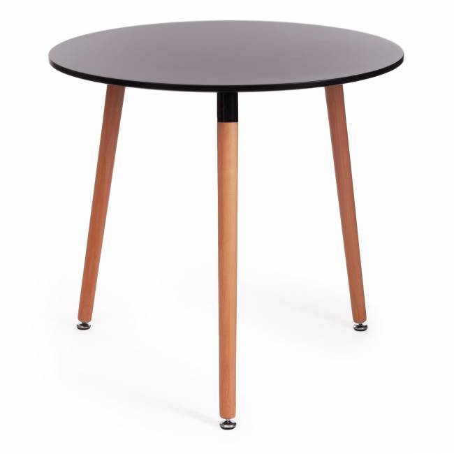 Стол MARS (mod. T1004) МДФ/дерево, 80 х 80 х 75 см , Black (черный)/ Natural (натуральный) Black (черный)/ Natural (натуральный) МДФ/дерево