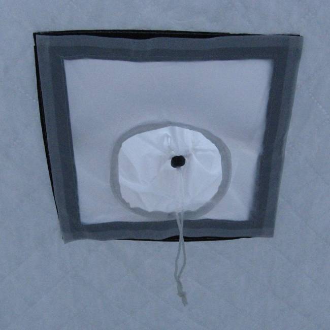 Палатка зимняя куб СЛЕДОПЫТ, 2-х местная, 3 слоя, цв. бело-синий