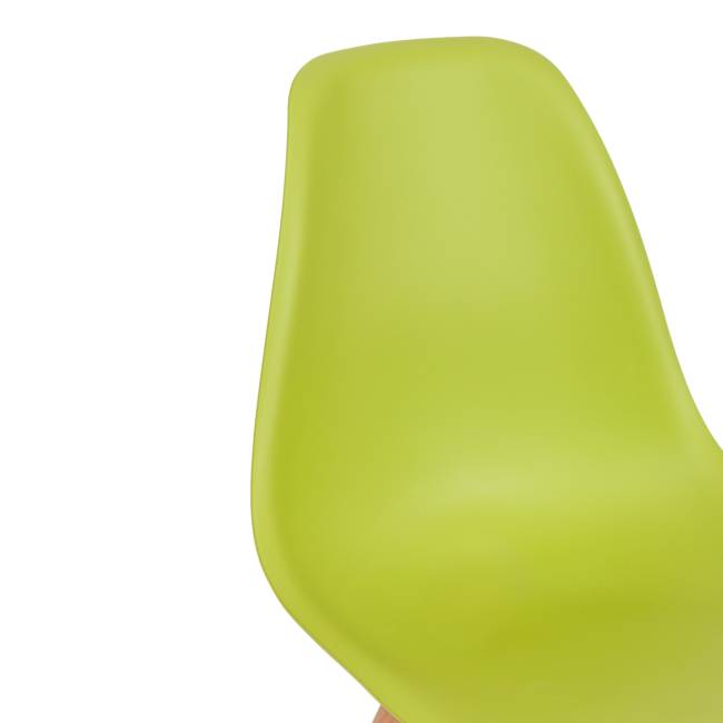 Стул CINDY (EAMES) (mod. 001) дерево бук/металл/сиденье пластик, 51x46x82см, оливковый 66012 (Комплект из 4 шт.) оливковый 66012 дерево бук/металл/сиденье пластик