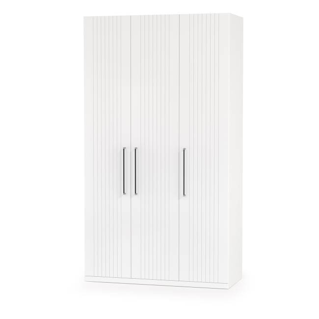 3-х дверный шкаф с кроватью на 1600 Валенсия и двумя тумбочками цвет белый шагрень