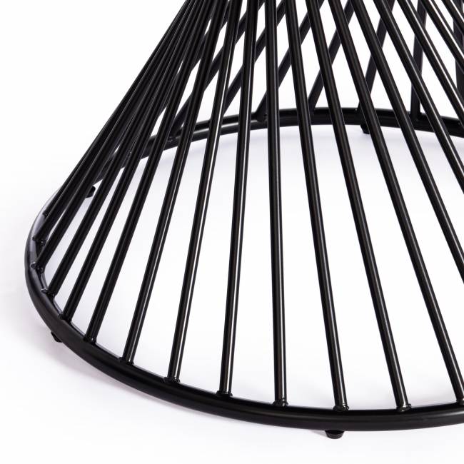 Стол BERTOIA (mod. GT21) металл/стекло (8мм), Black (черный), 110 х 110 х 75 см Black (черный) металл/стекло (8мм)