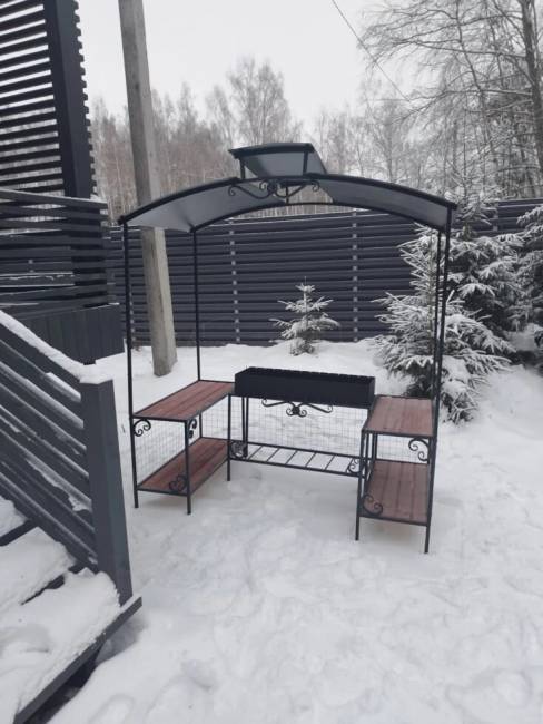 Мангал дачный с беседкой мм-27 Мангал дачный с беседкой мм-27