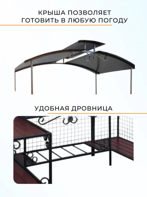 Мангал дачный с беседкой мм-27 Мангал дачный с беседкой мм-27