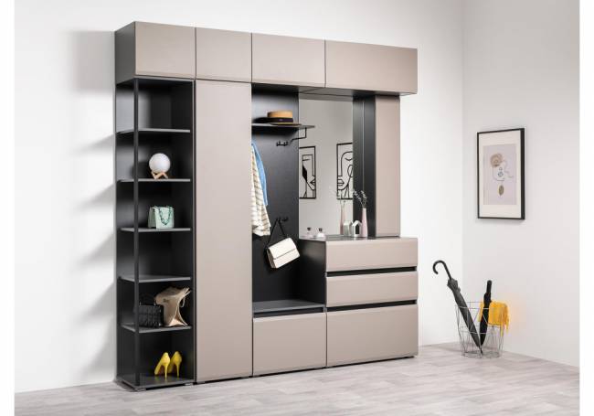 Стеллаж Сейдиль 16.425 антрацит / веллюто капучино