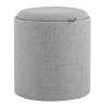 Пуф-столик с ящиком Хюгге S рогожка серый