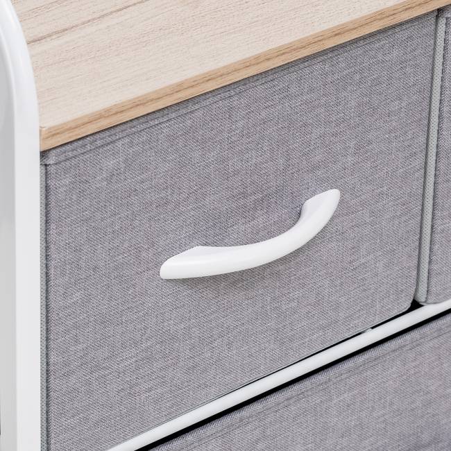 Комод Leset Ноа широкий, Каркас Белый, Светло-серый Белый Светло-серый